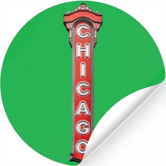 Red Chicago Stickers