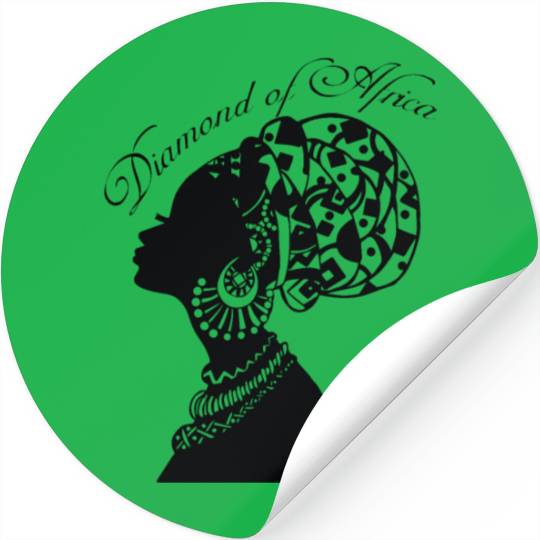 Diamond of Africa black power Stickers