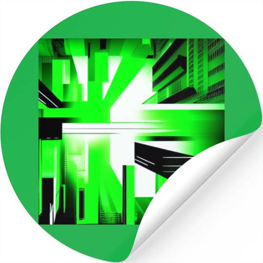 Cyberpunk Inspired Green Theme Stickers