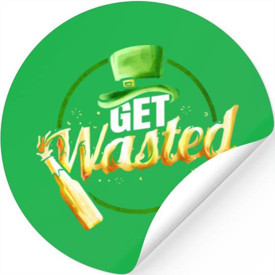 Leprechauns Hat Get Wasted With Beer On St Stickers