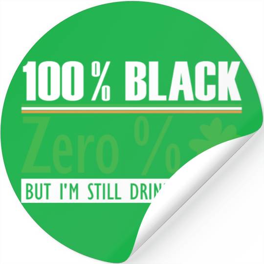Funny Black People St Patricks Day Irish Shamrock Stickers