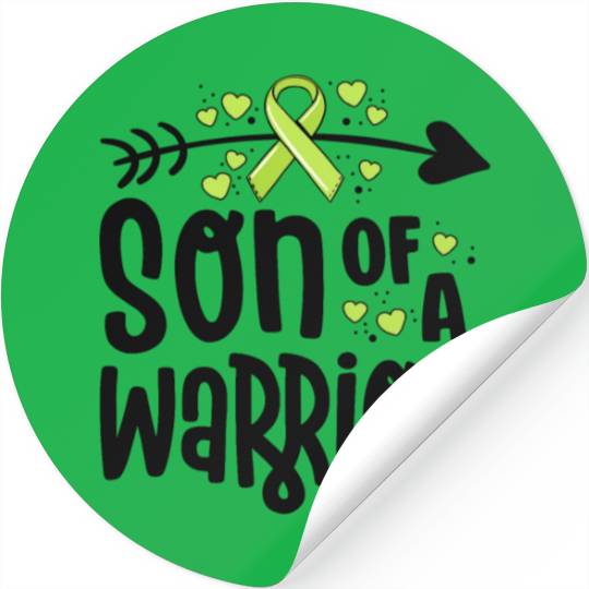 Son Of A Warrior Lymphoma Cancer Awareness Family Stickers
