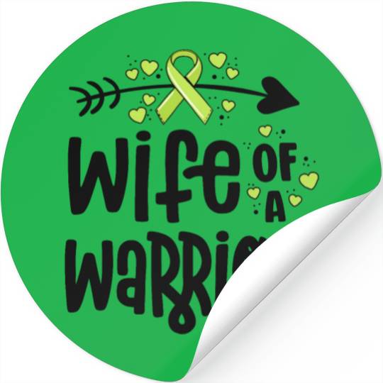Wife Of A Warrior Lymphoma Cancer Awareness Stickers