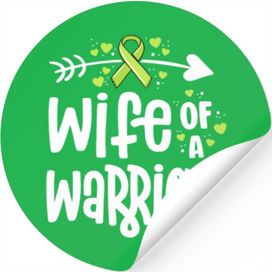 Wife Of A Warrior Lymphoma Cancer Awareness Stickers