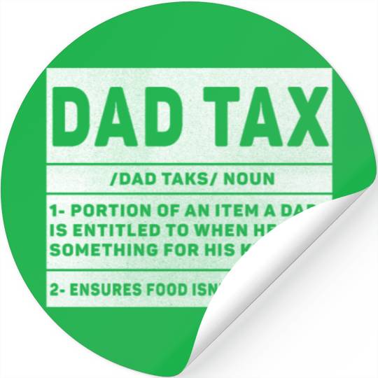 Vintage Dad Tax Definition Men Funny Father's Day Stickers