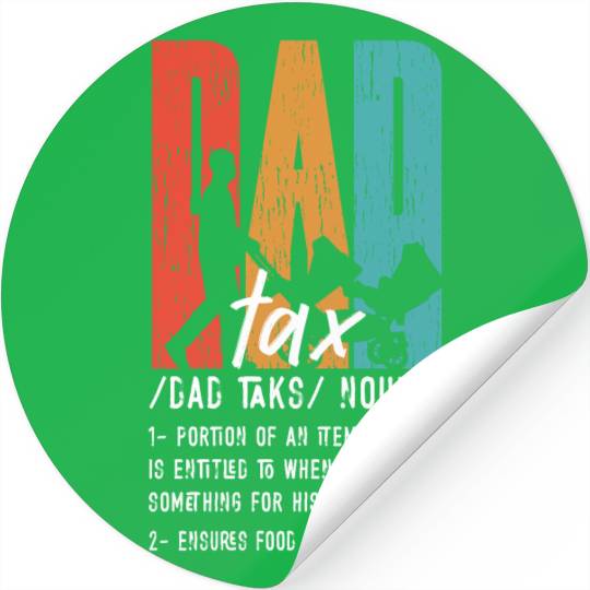 Vintage Dad Tax Definition Men Funny Father's Day Stickers