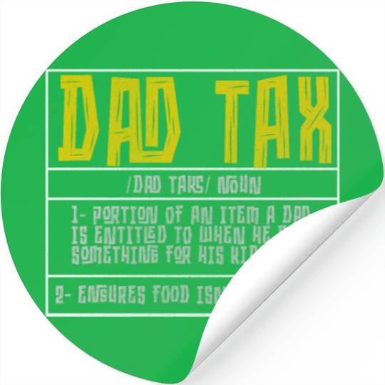 Vintage Dad Tax Definition Men Funny Father's Day Stickers