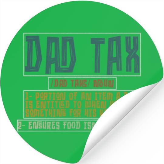 Vintage Dad Tax Definition Men Funny Father's Day Stickers