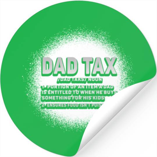 Vintage Dad Tax Definition Men Funny Father's Day Stickers