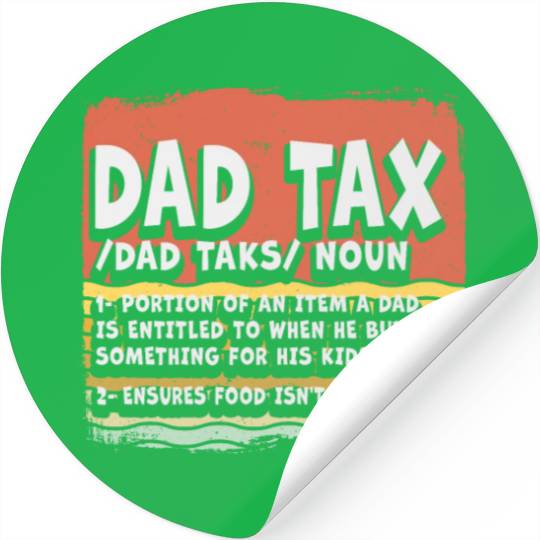Vintage Dad Tax Definition Men Funny Father's Day Stickers
