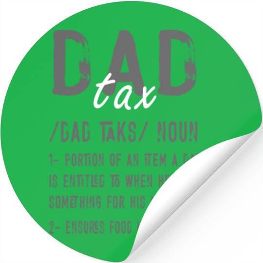 Vintage Dad Tax Definition Men Funny Father's Day Stickers