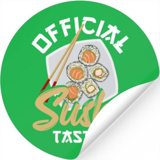 Official Sushi Taster Sushi Rice Fish Sashimi Stickers