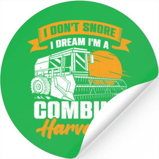 Combine Harvester Driver Farming Farm Farmer Gift Stickers