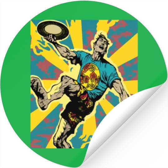 Ultimate Frisbee Retirement Appreciation Pop Art Stickers