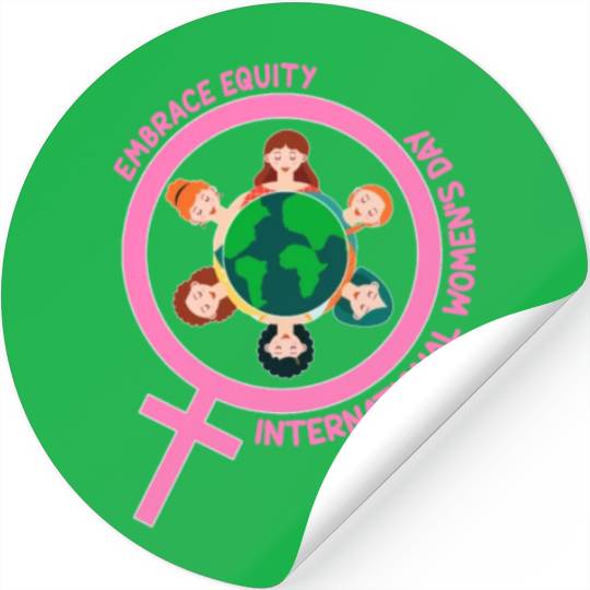 Happy International Women's Day Embrace Equity Stickers