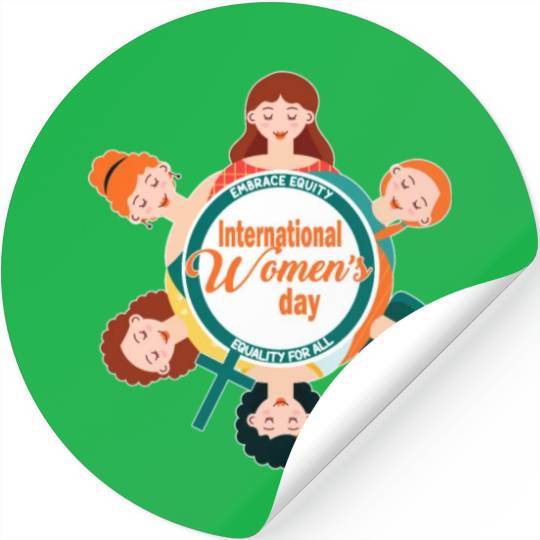 International Women's Day: Equality, Embrace Equit Stickers