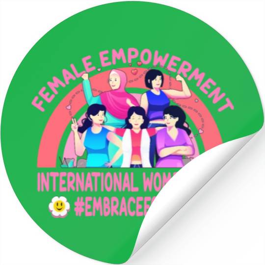 International Women's Day: Feminism Embrace Equity Stickers