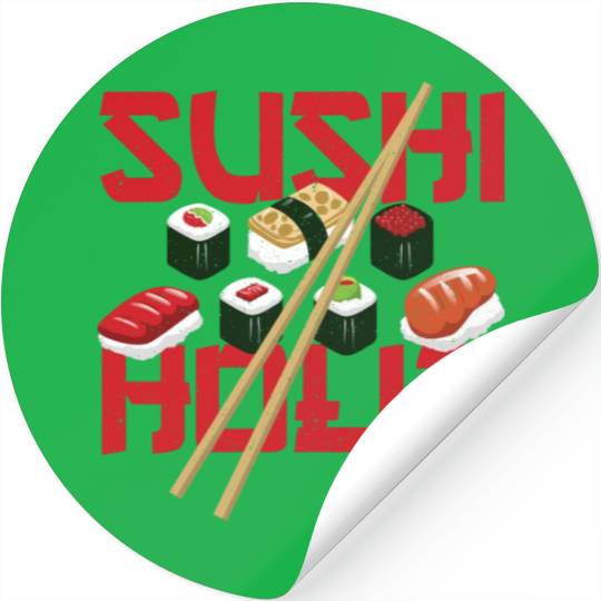 Sushiholic Sushi Rolls Rice and Fish Stickers
