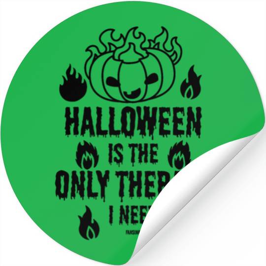 Halloween Therapy Funny saying gift Stickers