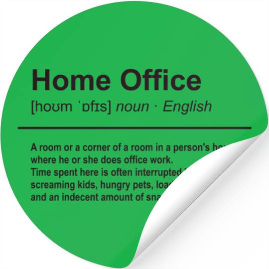 Home Office Funny Definition Stickers