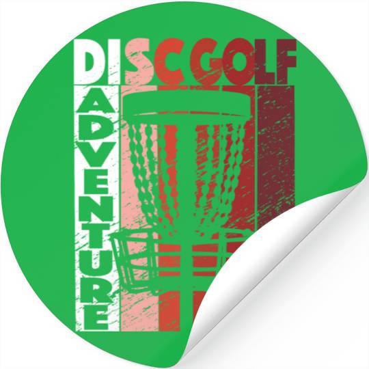 Disc Golf Adventure Retro Frisbee Golf Stickers