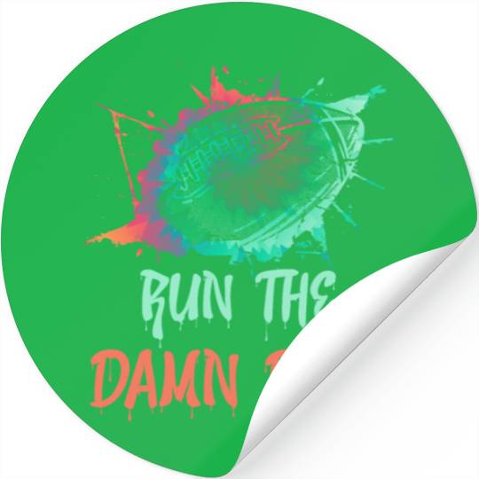 Run the Damn Ball Fantasy Football Stickers