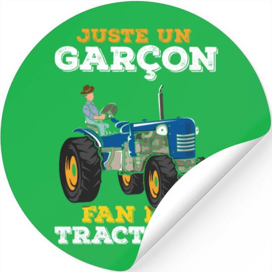Just A Boy Tractor Lover Love Farm Farmer Stickers