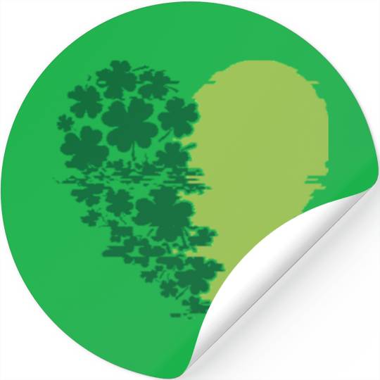 Shamrock Heart, St Patrick's Day Gift Stickers