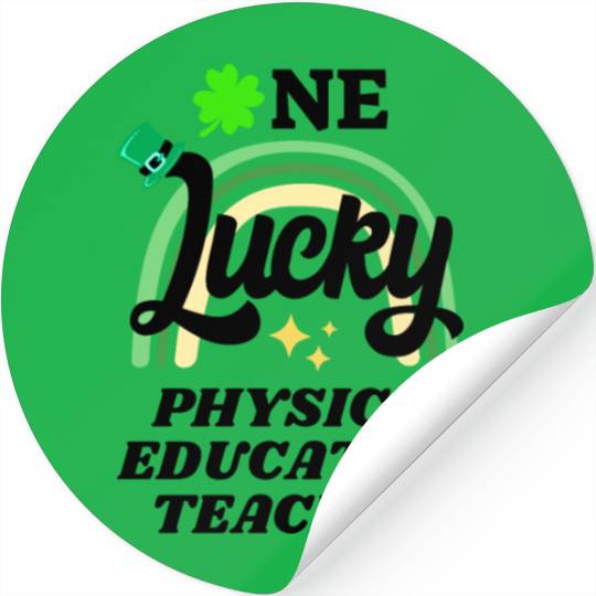 Physical education teacher, St Patrick's Day Gift Stickers