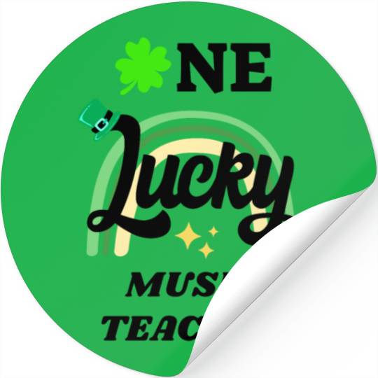 Music Teacher, St Patrick's Day Gift Stickers