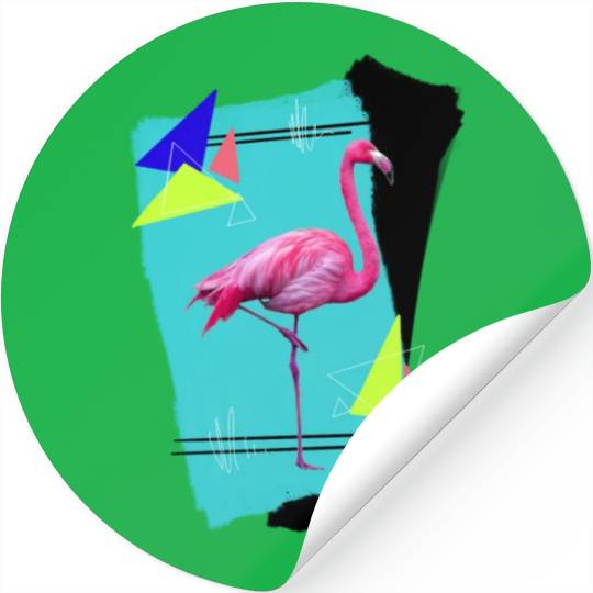 Retro Flamingo Stickers