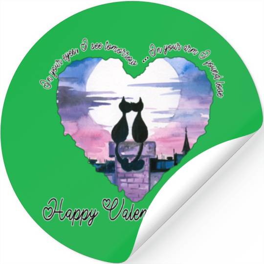 Cat love | happy valentines day | valentines day Stickers