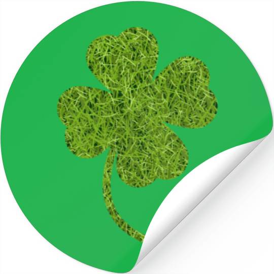 Shamrock Grass Print Stickers
