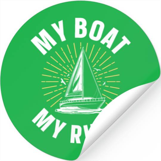 My Boat My Rules Yacht Captain Ship Boating Stickers