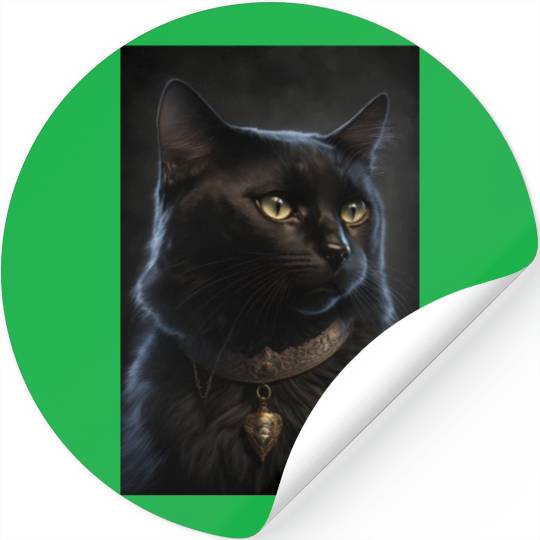 Bombay Cat Breed Portrait Royal Renaissance Animal Stickers
