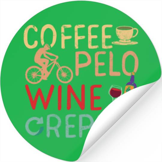 coffee, pelo, wine, repeat Stickers