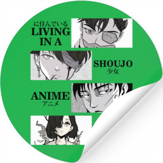 Cute Japanese Shoujo Anime Romance Manga Stickers