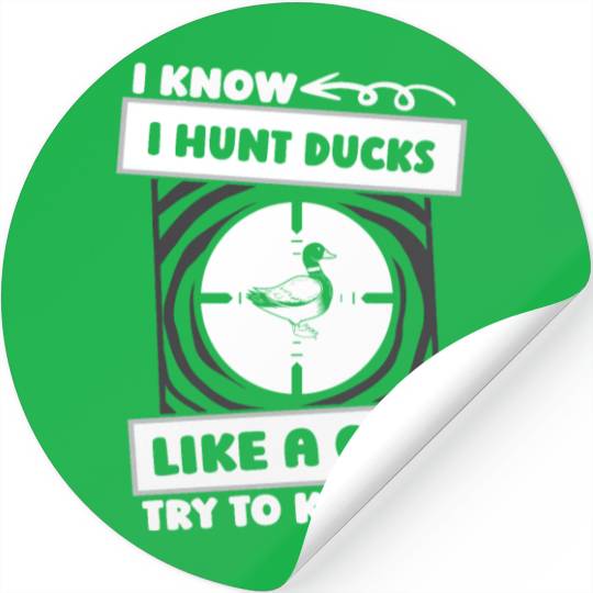 Duck Hunting Girl Stickers