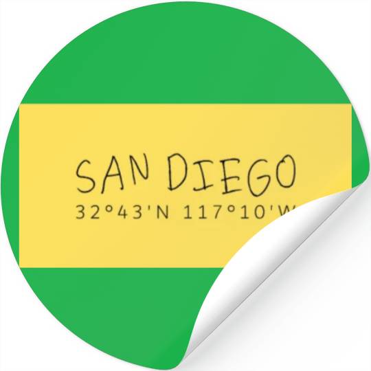 San Diego Coordinate's design Stickers