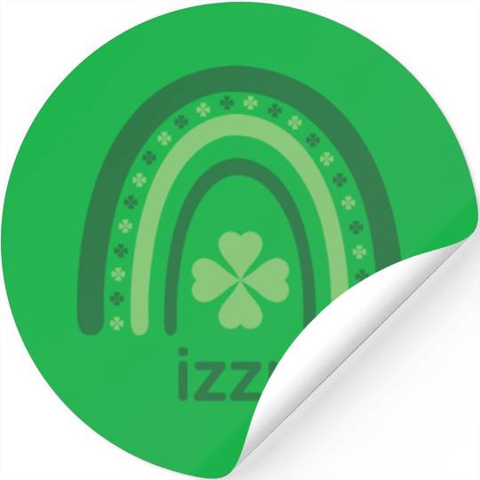 izzy Clover Charm Boho Rainbow Stickers