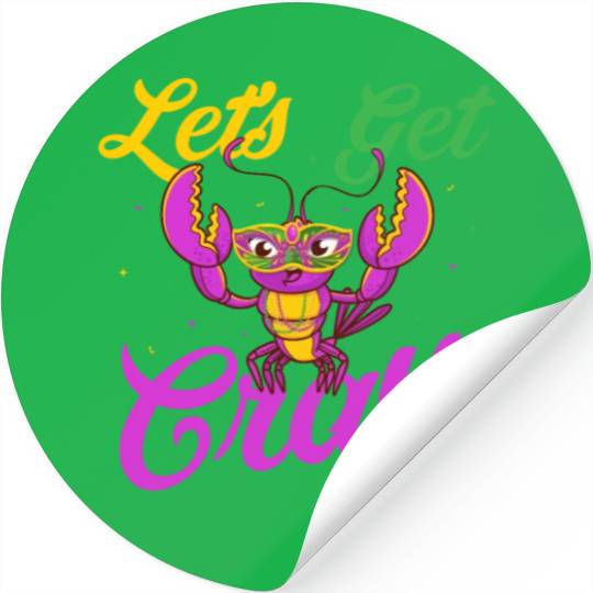 Let's Get Cray Mardi Gras Parade Stickers