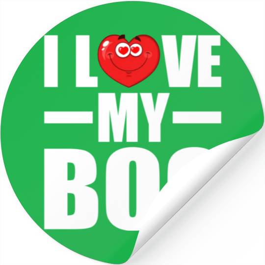 I Love My Boo Cute Valentines Day Gift Stickers