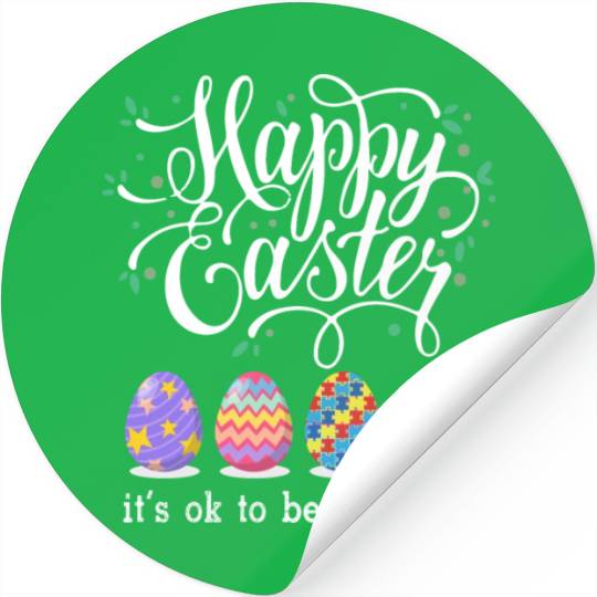 Autism Easter Egg Bunny Puzzle Awareness Stickers