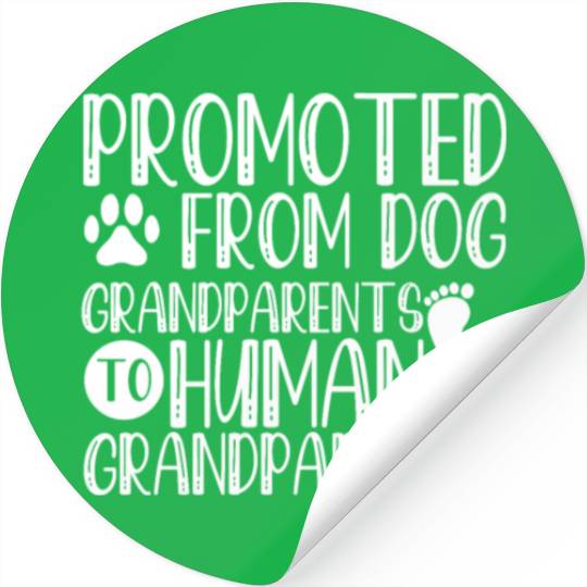 Promoted From Dog Grandparents To Human Grandparen Stickers