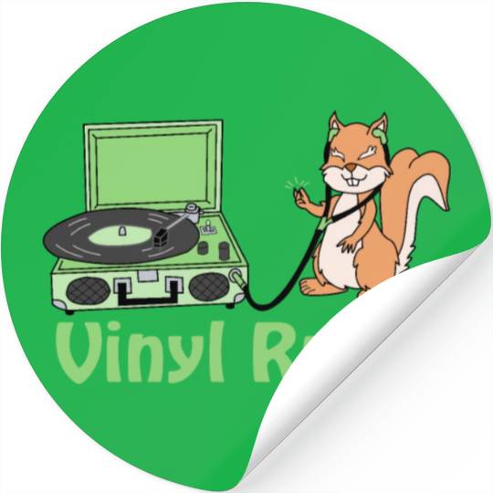 vinyl rules pastel green Stickers