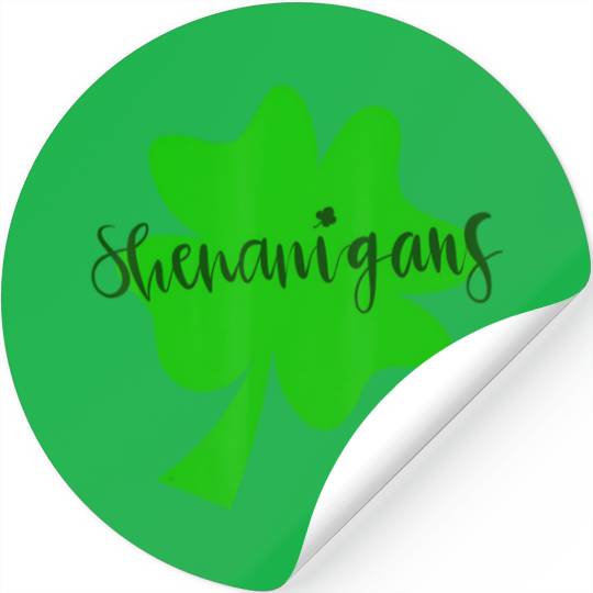 Saint Patrick s Day Shenanigans Clover Shamrock Stickers