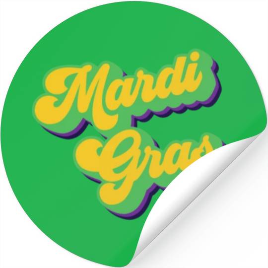 Vintage Mardi Gras Retro Fat Tuesday Mardi Gras Stickers