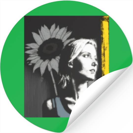 Art Painting Lover Sunflower Girl Art Painting Stickers