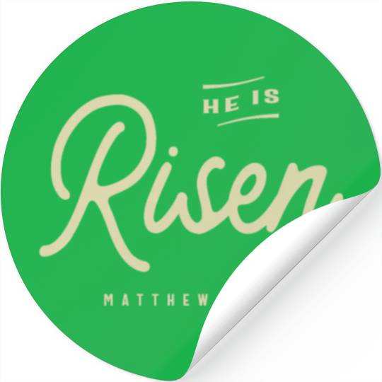 Religious He Is Risen Christian Easter Stickers