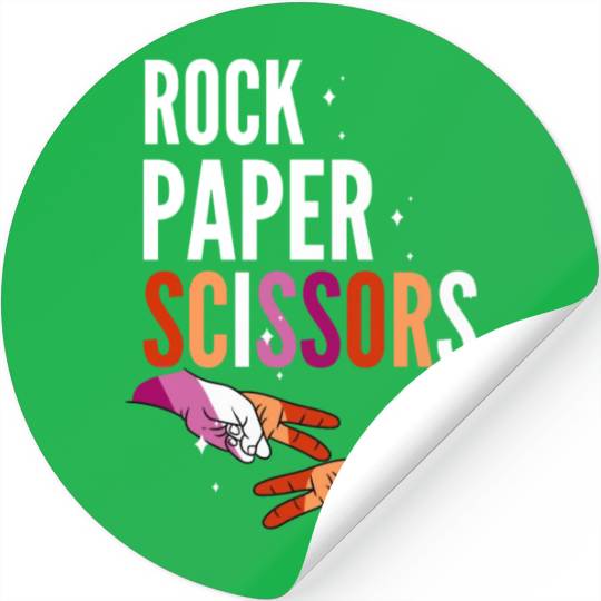 Rock Paper Scissors Lesbian LGBT Pride Lesbian Stickers